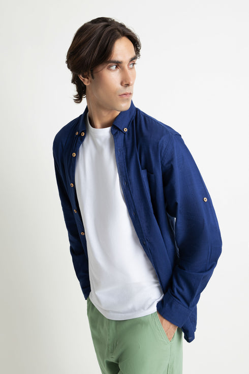 Blue Button-Down Shirt